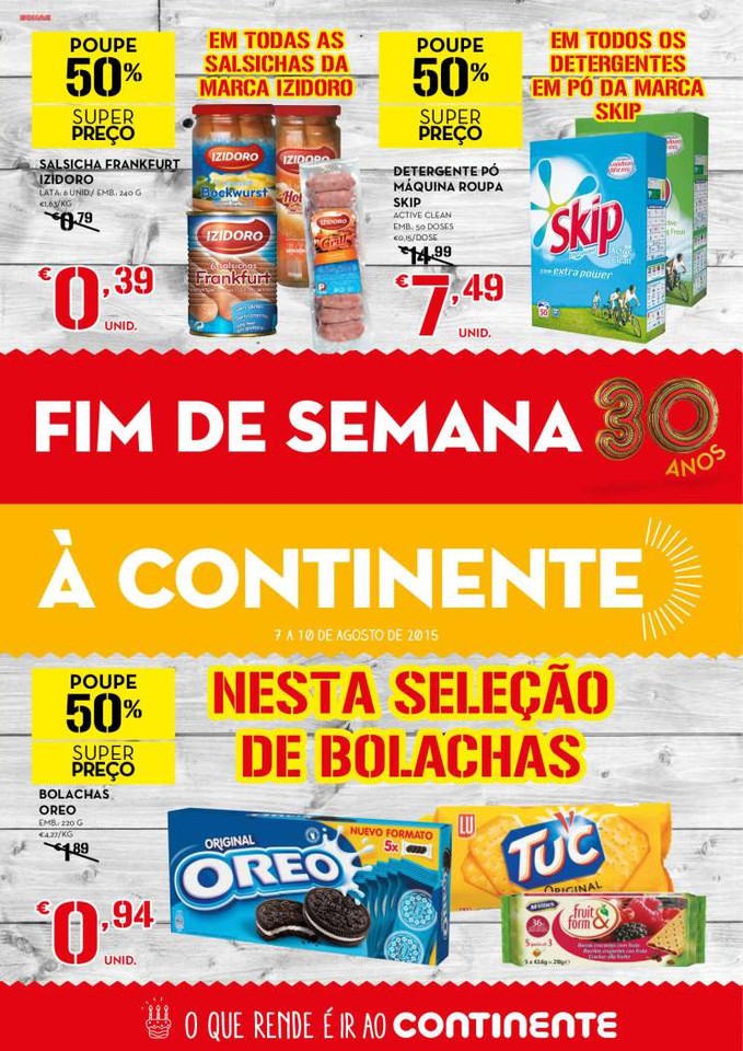 Antevisão folheto Continente especial fim de semana