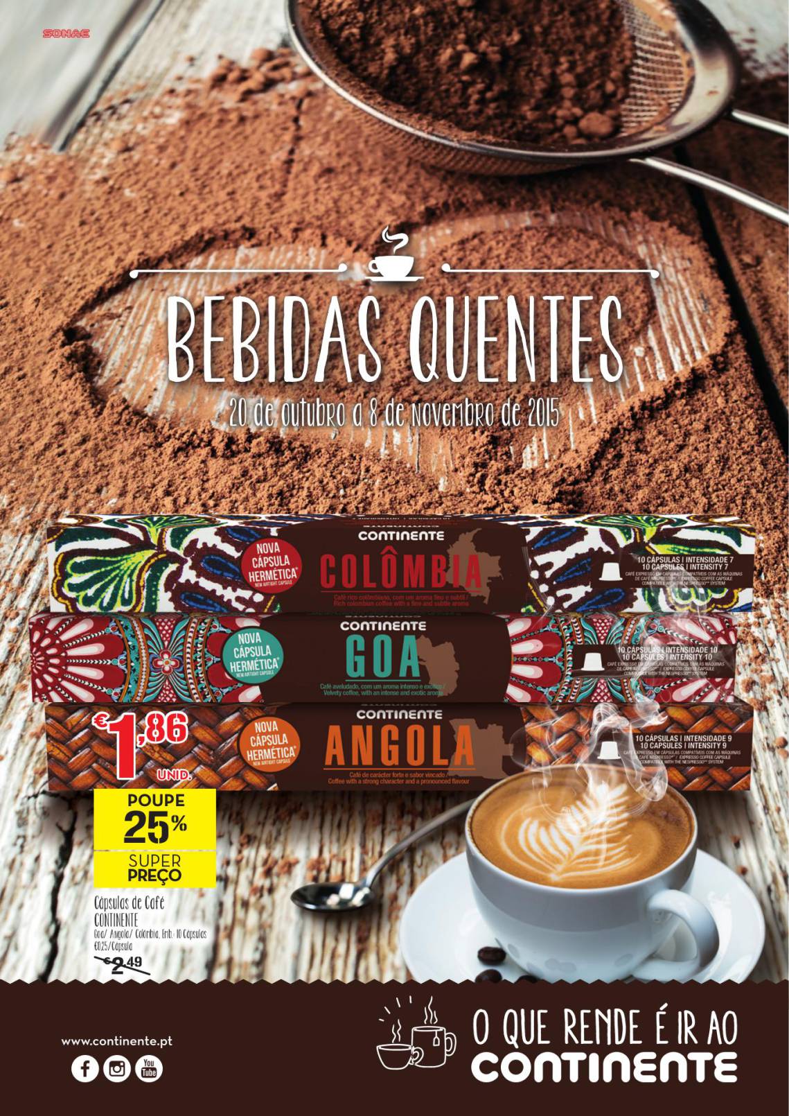 Antevisão folheto Continente especial bebidas quentes