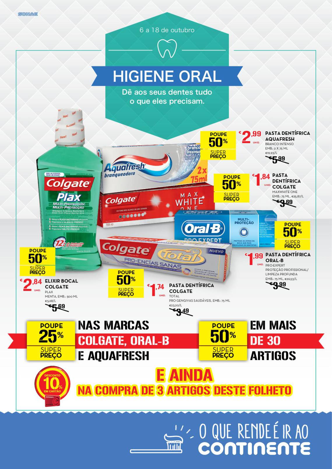 Antevisão folheto Continente 6a18out especial higiene oral
